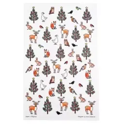 Winter Wildlife Tea Towel