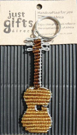 Beaded Guitar Keyring