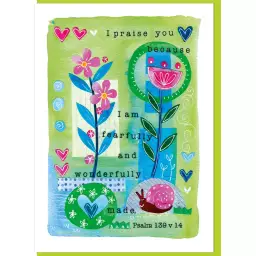 Fearfully & wonderfully made Greetings Card