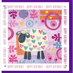 Birthday sheep Greetings Card