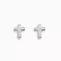 Silver Cross Earrings