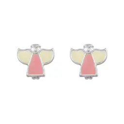 Sterling Silver Enamelled Angel Earrings