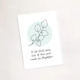 'Never Forgotten' (Flora) Mini Card