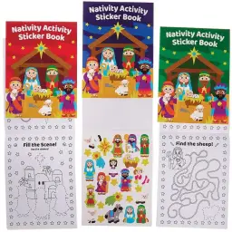 Nativity Activity Sticker Books - Pack of 8