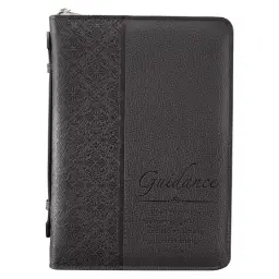 Medium Guidance Black LuxLeather Bible Cover