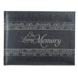 Guest Book in Loving Memory Charcoal