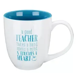 Mug White/Blue Good Teacher 1 Cor. 16:14