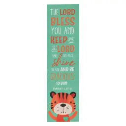 Bookmark-Green Tiger/The Lord Bless You Num. 6:24-25 (Pack Of 10)