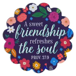 Sweet Friendship Magnet: Decorative Inspirational Refrigerator Magnet for Women & Girls