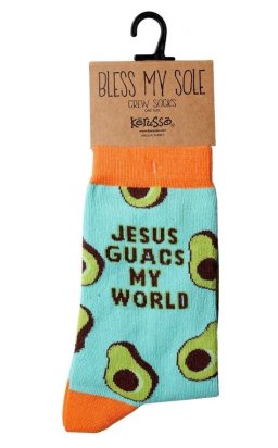 Jesus Guacs My World Socks