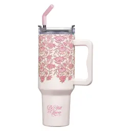 Tumbler w/straw SS Pink Be Still Ps. 46:10