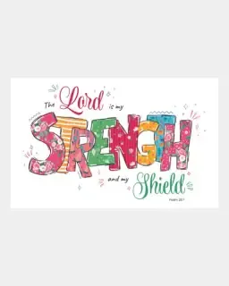 The Lord is My Strength Tea Towel