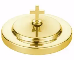 Bread Plate Cover-Polished Steel-Brass