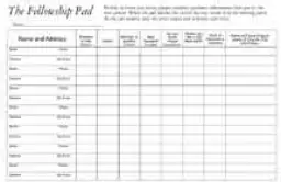 Attendance Pads (Package of 5 Pads)