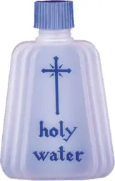 Plastic Holy Water Bottle with Cross (150ml) - Single