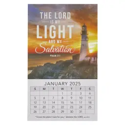 2025 Mini Magnetic Calendar: The Lord Is My Light And My Sal