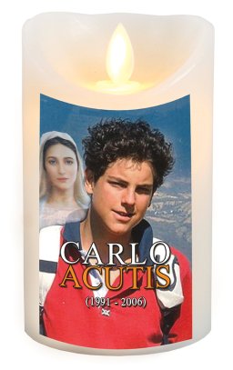 Carlo Acutis LED Scented Wax Candle with Timer