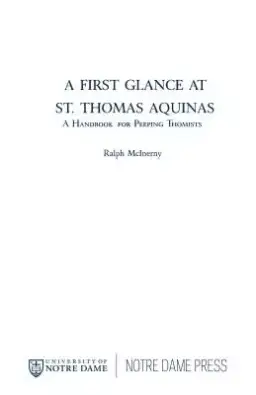 A First Glance at St. Thomas Aquinas