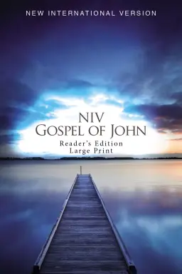 NIV Gospel of John, Blue, Paperback, Reader's Edition, Large Print, Outreach, Evangelism, Mission, Book Introduction, Bible Overview