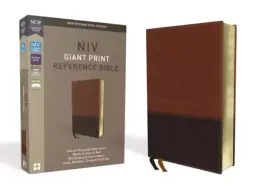 NIV, Reference Bible, Giant Print, Leathersoft, Brown, Red Letter, Comfort Print