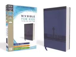 NIV Bible for Kids, Large Print, Leathersoft, Blue, Red Letter Edition, Comfort Print