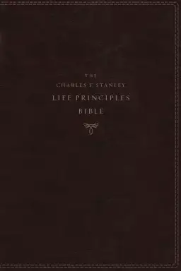 NASB, Charles F. Stanley Life Principles Bible, 2nd Edition, Leathersoft, Burgundy, Comfort Print