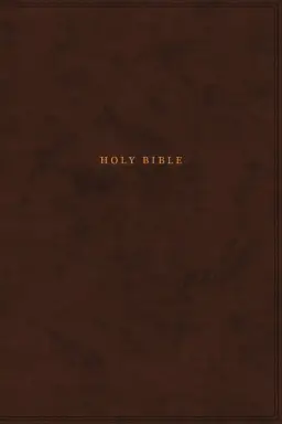 NKJV, Reference Bible, Classic Verse-by-Verse, Center-Column, Leathersoft, Brown, Red Letter, Comfort Print