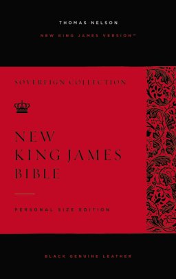 NKJV, Personal Size Reference Bible, Sovereign Collection, Genuine Leather, Black, Red Letter, Comfort Print