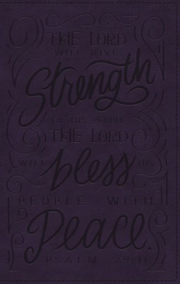 NKJV, Giant Print Center-Column Reference Bible, Verse Art Cover Collection, Leathersoft, Purple, Thumb Indexed, Red Letter, Comfort Print