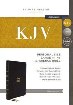 KJV, Personal Size Large Print Reference Bible, Vintage Series, Black Leathersoft, Red Letter, Comfort Print