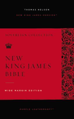 NKJV, Wide-Margin Reference Bible, Sovereign Collection, Leathersoft, Purple, Red Letter, Comfort Print