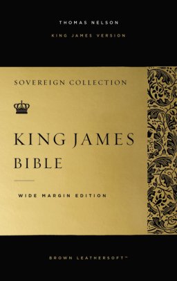 KJV, Wide-Margin Reference Bible, Sovereign Collection, Leathersoft, Brown, Red Letter, Comfort Print