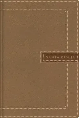 NBLA Santa Biblia Ultrafina, Letra Gigante, Leathersoft, Beige, Edición Letra Roja