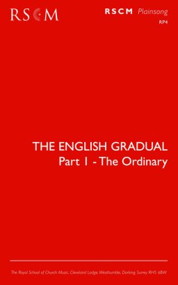 The English Gradual Part 1-The Ordinary