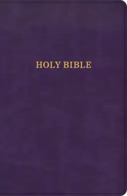 KJV Thinline Bible, Purple LeatherTouch