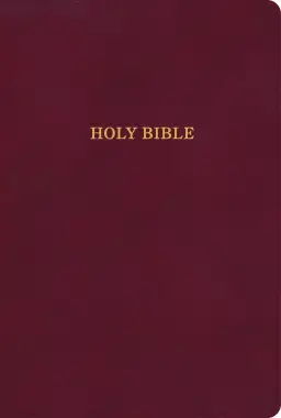 KJV Large Print Thinline Bible, Burgundy LeatherTouch