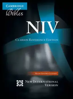 NIV Clarion Reference Bible, Black Edge-Lined Goatskin Leather