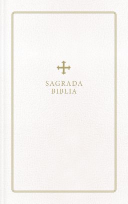 Biblia Católica, Regalos y Ceremonias, Piel reciclada, Blanco, Comfort Print