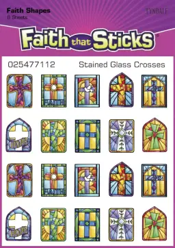 Stained Glass Crosses Stickers