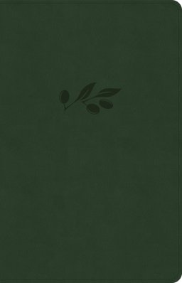 NASB Large Print Thinline Bible, Olive LeatherTouch