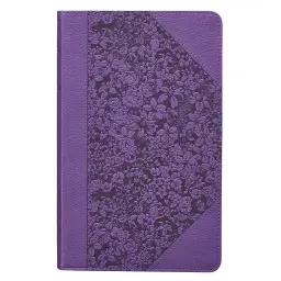 Two-tone Purple Floral Faux Leather Giant Print Standard-size King James Version Bible