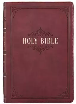 KJV Bible Giant Print Full-size Faux Leather, Burgundy