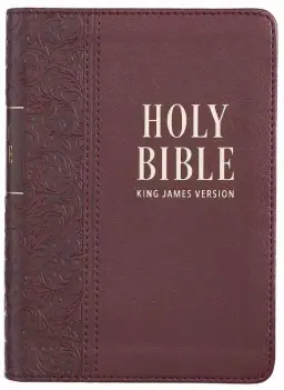 KJV Bible Compact LP Faux Leather, Medium Brown