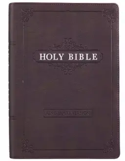 KJV Bible Giant Print Full-size Faux Leather, Espresso Brown