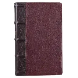 KJV Bible Giant Print Standard-size Full-grain Leather, Burgundy/Mahogany