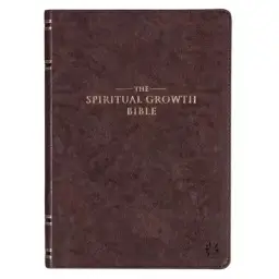 NLT Spiritual Growth Bible, Brown, Imitation Leather, Articles, Book Introductions, Character Profiles, Cross-References, Topical Index, Presentation Page, Ribbon Markers, Thumb Index