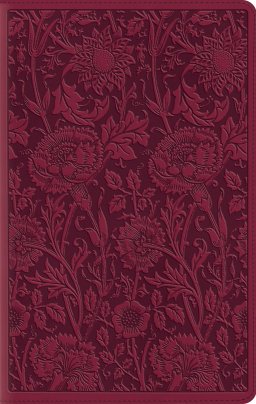 ESV Large Print Compact Bible, Red Letter (TruTone, Berry, Floral Design)