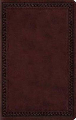 ESV Large Print Value Thinline Bible (TruTone, Mahogany, Border Design)