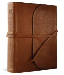 ESV Single Column Journaling Bible (Natural Leather, Brown, Flap with Strap)