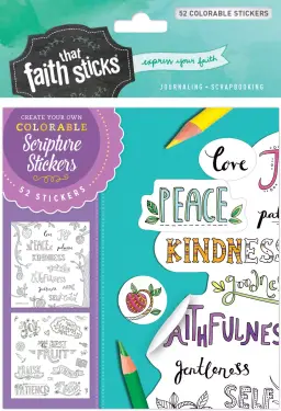 Galatians 5:22-23 Colorable Stickers